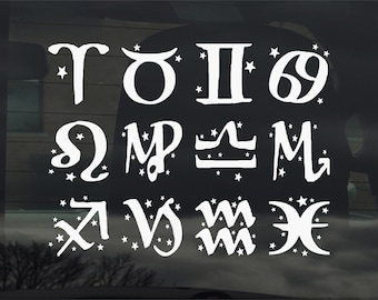 Horoscoop sterrenbeelden 3,5 inch vinyl sticker sticker voor autoruit, laptop en meer