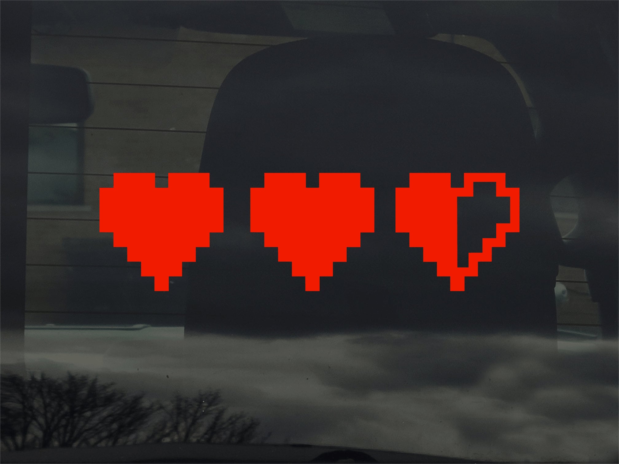 Video Game Heart Container 8 Inch Vinyl Sticker Decal for Car Window Laptop & More