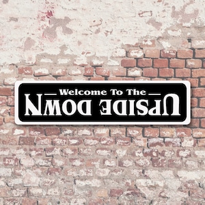 Welcome To The Upside Down 6&quot;x24&quot; Metal Sign