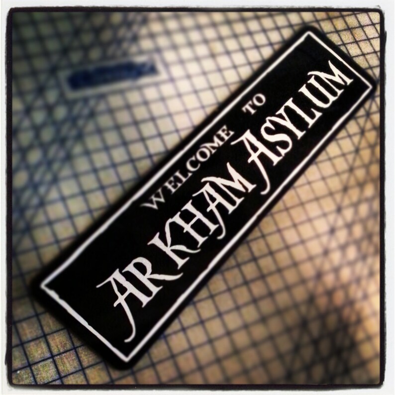 Welcome to Arkham Asylum Sign - Etsy