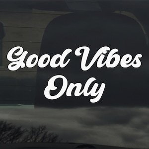 Good Vibes Only-vinylsticker voor autoruit, laptop en meer