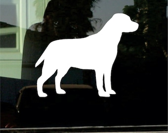 Pegatina de vinilo personalizada con diseño de Labrador Retriever para ventanas de coche, portátiles y más.