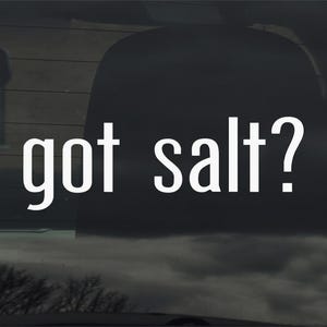 Got Salt? Custom Vinyl Sticker Decal For Car Truck Window & More