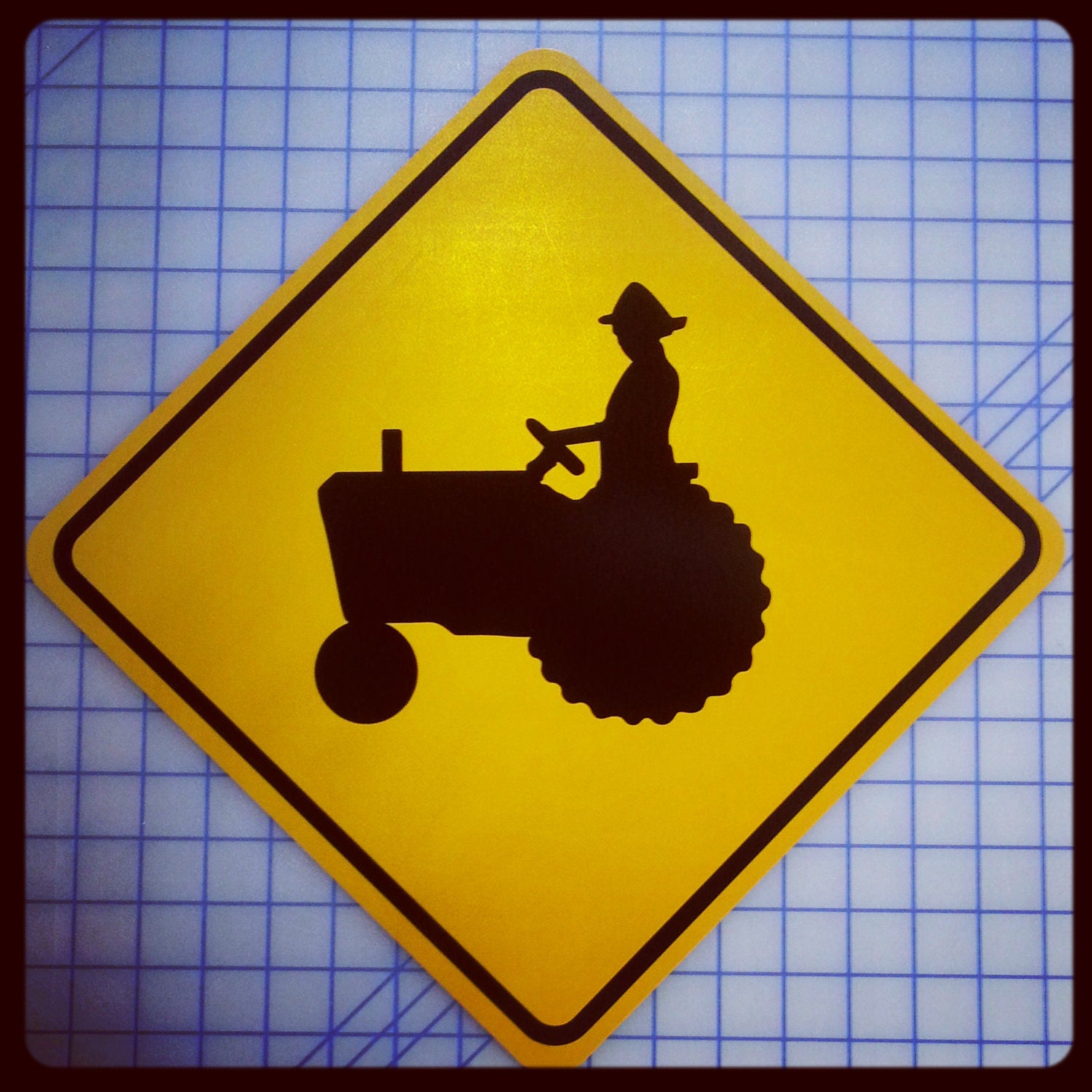 Tractor Farmer Crossing / Xing Sign | Etsy