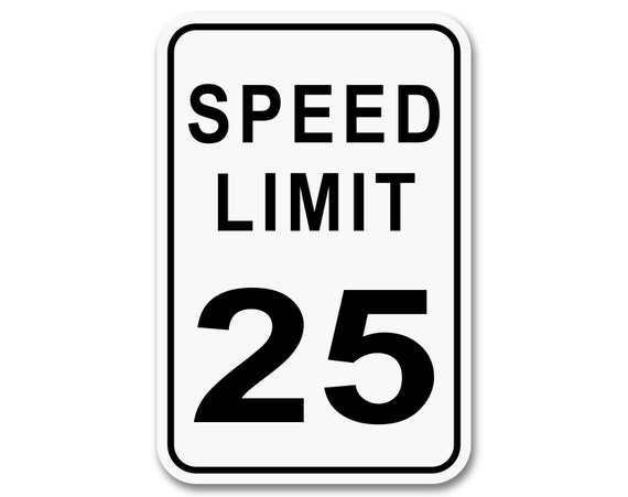 【ブラックフライデーセール】SPEED LIMIT 25 アメリカ道路標識看板 Speed Limit 25 MPH - Road, Street, Traffic, Garage, Home