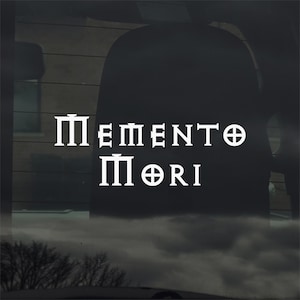 Adesivo in vinile Memento Mori (in latino "Ricordati che devi morire") per finestrini auto, laptop e altro ancora.