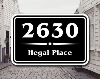 Custom Street Address - House Address - Business Address - Store Address Aluminum Sign / Plaque - Multiple Colors & Sizes