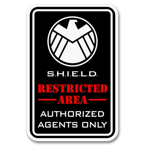 SHIELD  Agents Only 12"x18" Aluminum Sign