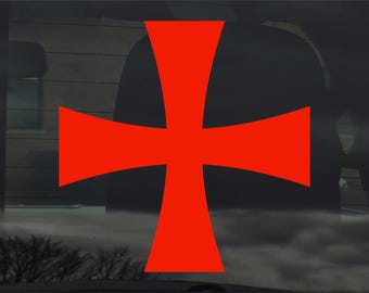 Templar Cross Vinyl Sticker Decal for Car Window Laptop & More