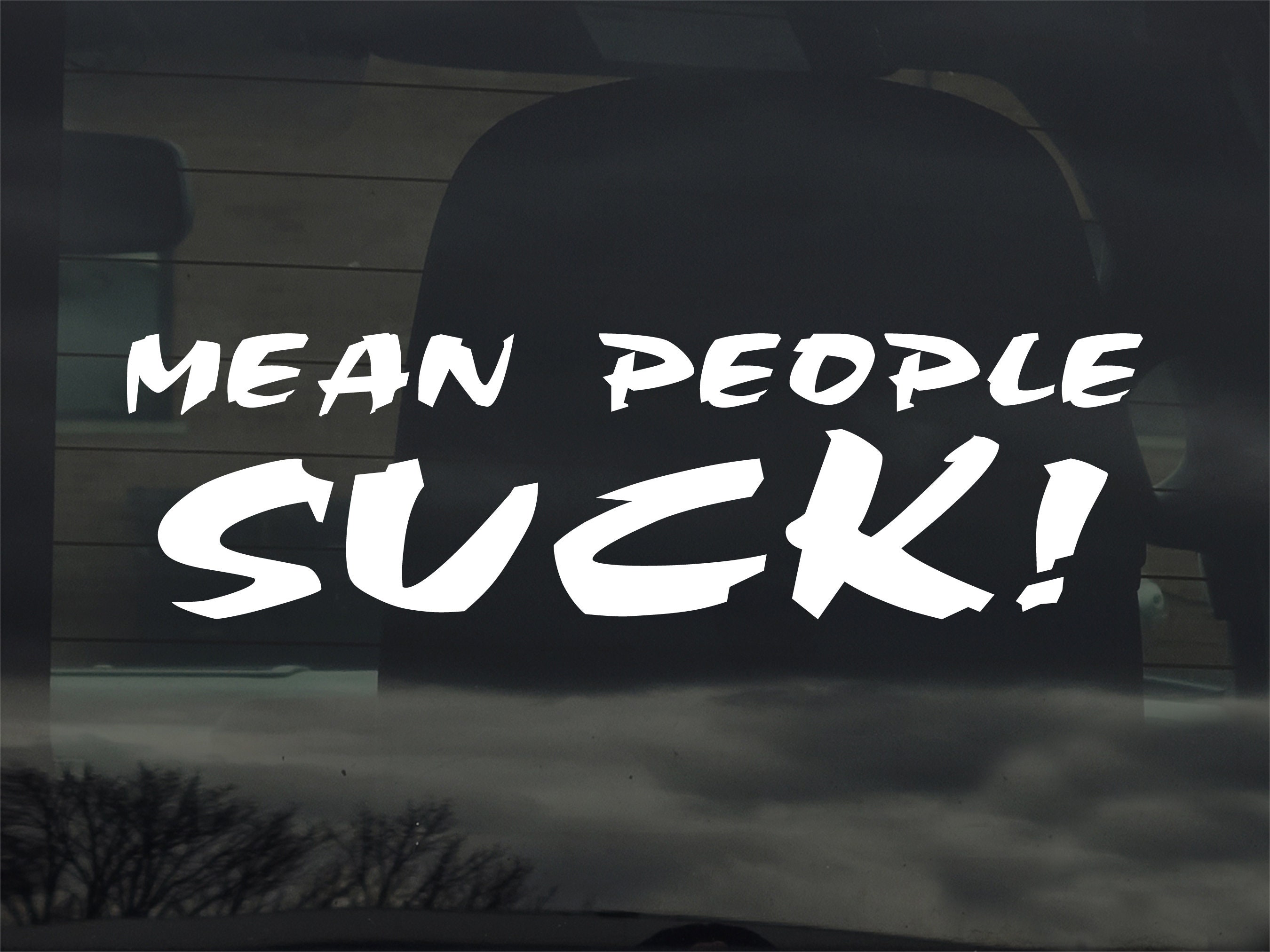 Mean People Suck Funny Bumper Sticker or Helmet Sticker D619 - Winter Park Produ