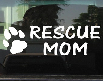 Rescue Mom Custom Vinyl Sticker