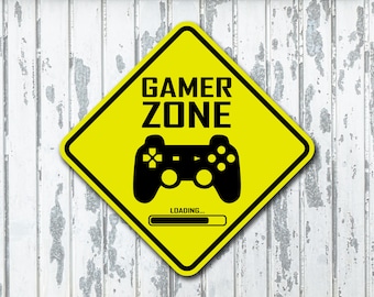 Gamer Zone Metallschild Spielzimmer Dekor