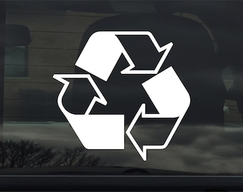 Recycle Symbol - Verminderen, Hergebruiken, Vernieuwen - Custom Vinyl Sticker - Decal