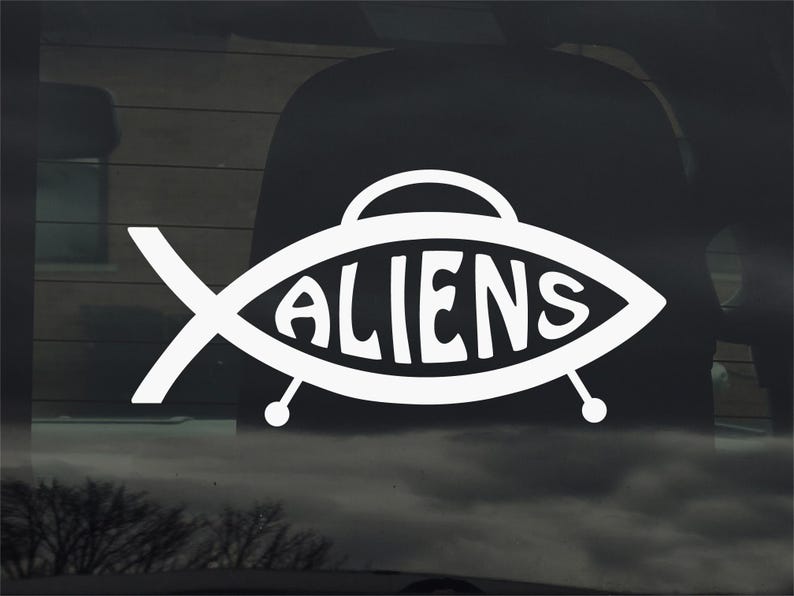 Aliens Fish Vinyl Sticker Decal for Car Window Laptop & More - Etsy