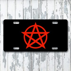 Pentagram License Plate Novelty Vanity Plate Car Tag Satan Witch Wicca