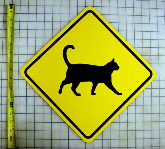 Cat / Kitty Crossing Sign | Etsy