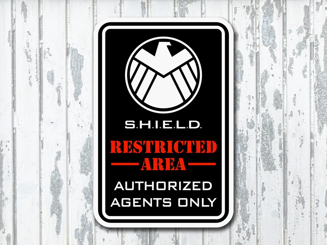 SHIELD Agents Only Indoor Outdoor Aluminum Sign - Etsy