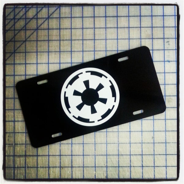 Star Wars Imperial Empire Cog / Crest Custom License Plate