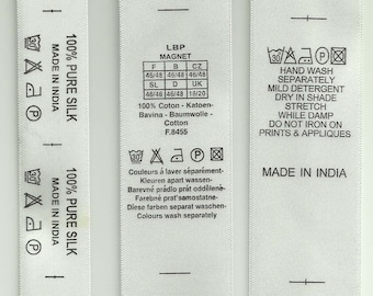 1.000 etiquetas impressas personalizadas para roupas