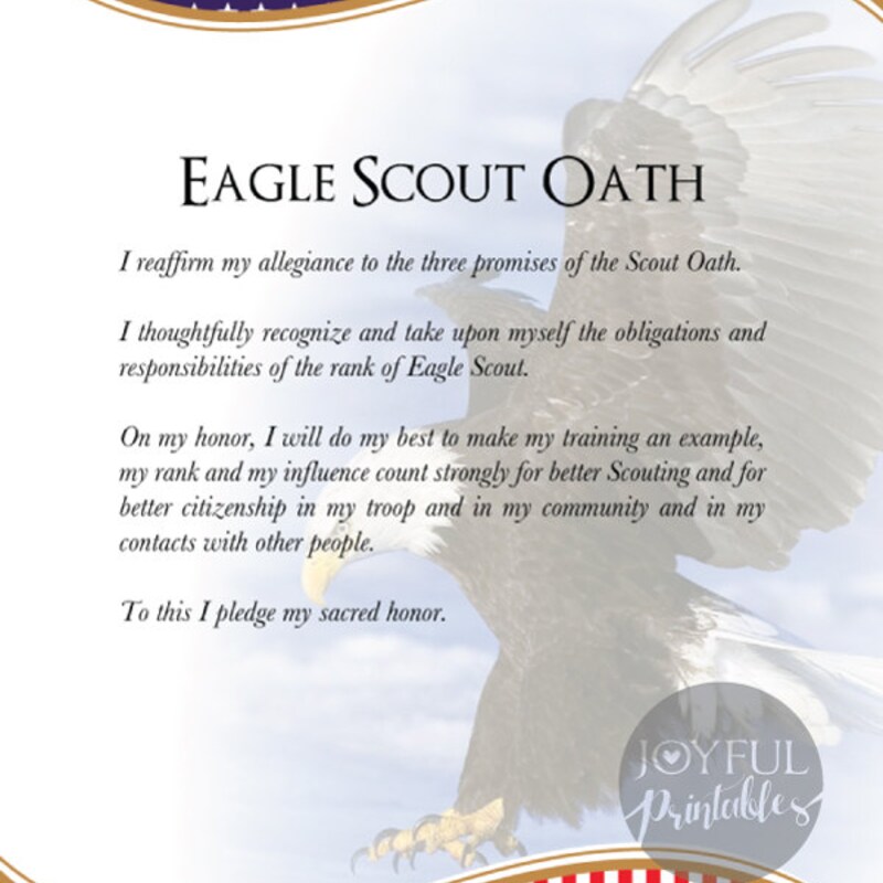 Eagle Scout Printables - Etsy