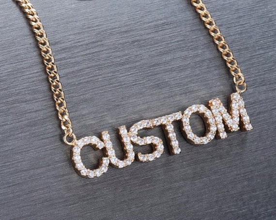 bling name necklace