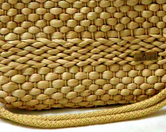 Lovely Vintage Made in Italy  ALMA TONUTTI /  Woven/ Straw  Handbag