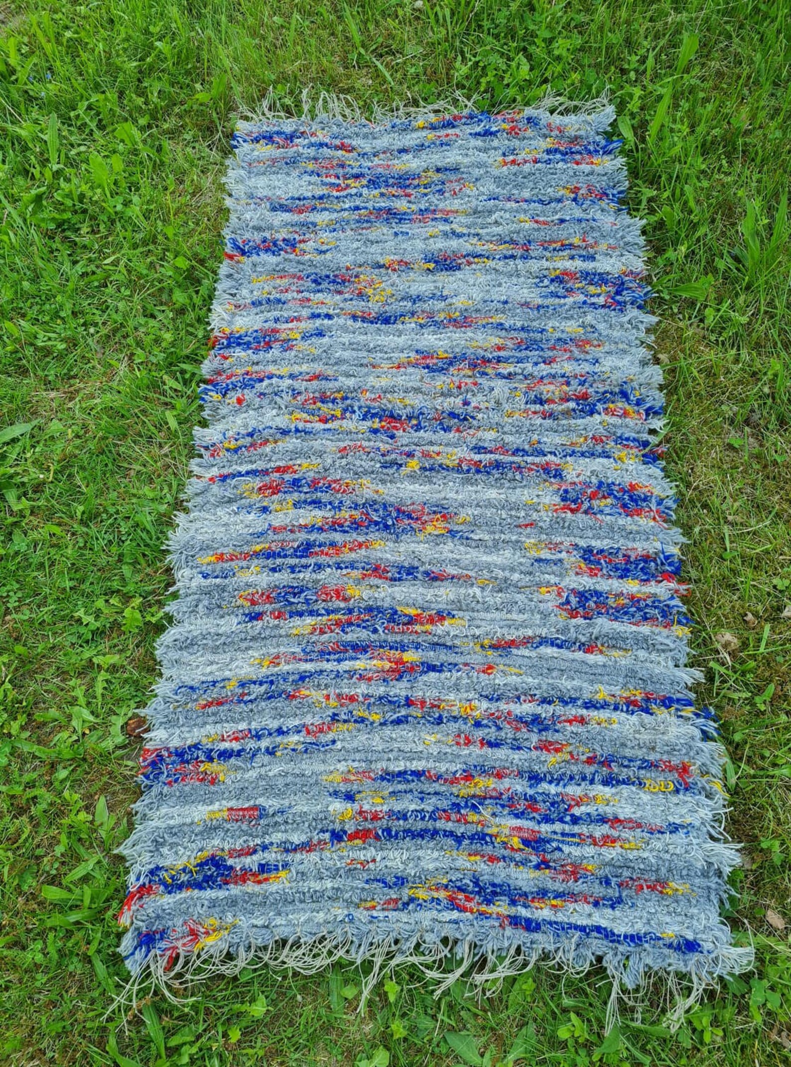 Hand Woven Rug Colorful Hippy Rugs Flowers Carpet Wall Etsy UK