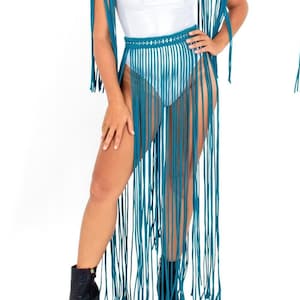 TASSEL SKIRT | 7 Colours, burning man clothing women, goddess costume, macrame skirt, edm rave outfit, festival fringe skirt