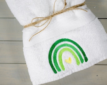 Personalized Baptism Towel LDS, Rainbow Baptism Towel, Baptism Covenant, Personalized Towel