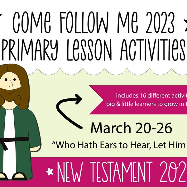 Lds Primary 2023 Come Follow Me Etsy