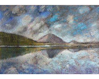 Evening Reflections Iceland - Oil Painting - Fine Art - Iceland Painting - Landscape Painting - ElizabethAFox