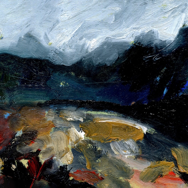 Landscape Oil Painting, Cuillin Glen; Black Gabbro, Original Oil Painting,  Landscape Painting, Isle of Skye, Fine Art, ElizabethAFox