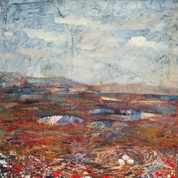 Moorland Nest, Landscape Oil Painting, Original Oil Painting, ElizabethAFox