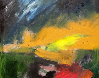 Landscape Oil Painting, The Light and the Land, Original Oil Painting, ElizabethAFox