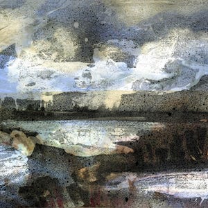 MYSTERY LOCH - Escocia - Acuarela y cera original - Pintura meteorológica - Paisaje de montaña - Pintura de paisaje - ElizabethAFox
