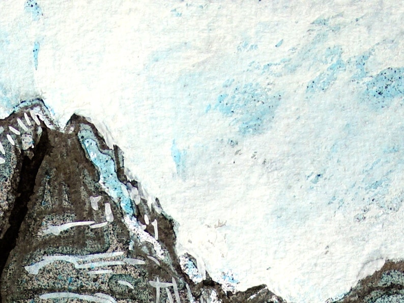 Waterpipe Gully Original Watercolour Painting Mountain Landscape Isle of Skye Fine Art ElizabethAFox image 6