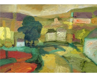 Yorkshire Farm 2, Landscape Painting,  Yorkshire Landscape, Fine Art, Original Landscape,  ElizabethAFox, Oil Painting