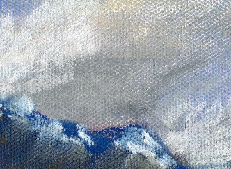 CUILLIN RIDGE SNOW Contemporary Art Fine Art Painting Isle of Skye Scotland Pastel Painting ElizabethAFox image 4