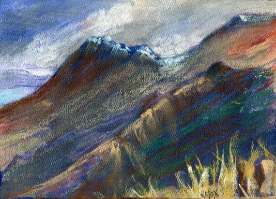 CUILLIN RIDGE SNOW Contemporary Art Fine Art Painting - Etsy
