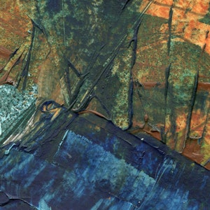 Rugged Coast 2, Landscape Abstract, Original Fine Art, Oil Painting, Ocean Picture, ElizabethAFox, 42 x 30 cm image 6