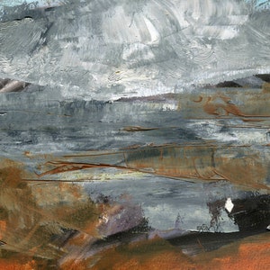 Pintura al óleo de paisaje, colinas de otoño, pintura al óleo original, pintura de paisaje, tierras altas escocesas, bellas artes, ElizabethAFox