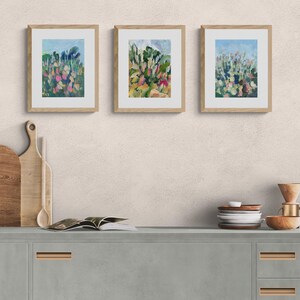 Collection: Summer Garden Flowers x 3 ,  Fine Art. Original Landscape, Watercolour Painting