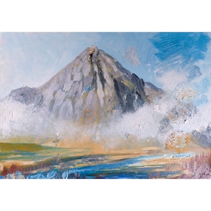 Buchaille Etive Mor, Scotland, Landscape Oil Painting,  Original Oil Painting