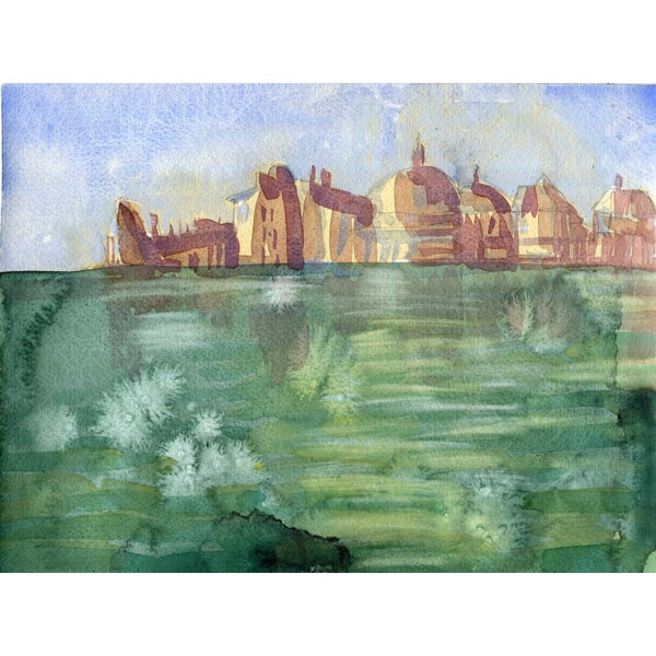 VENICE GLISTENING - Original Fine Art - Watercolour Painting - Contemporary Art - Venice Canal - ElizabethAFox
