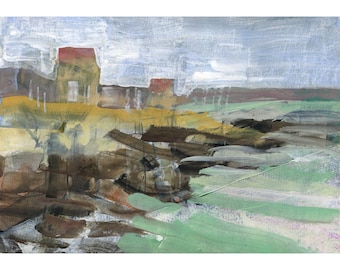 Coming Ashore, Original Watercolour Painting, Landscape Painting, Original Sea Painting