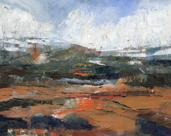 Autumn Stream, Landscape Oil Painting,  Original Oil Painting,  Landscape Painting, Scotland Art, Fine Art, 42 x 29 cm