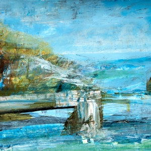 Very Small Island, Scotland Landscape, Ocean Painting, Fine Art, Landscape Painting, ElizabethAFox
