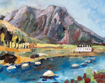 Glen Coe Scotland Landscape Oil Painting, Original Art