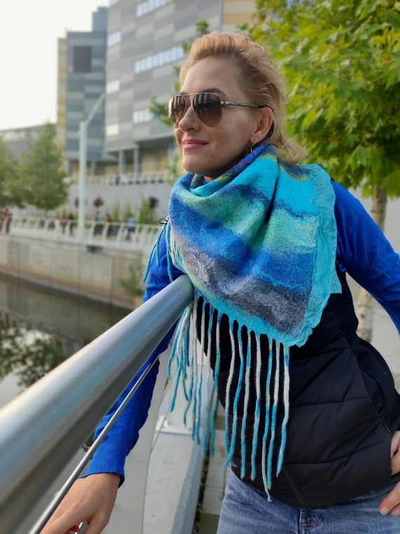 Teal - Wool Scarf