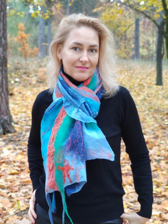 Turquoise winter on sale scarf